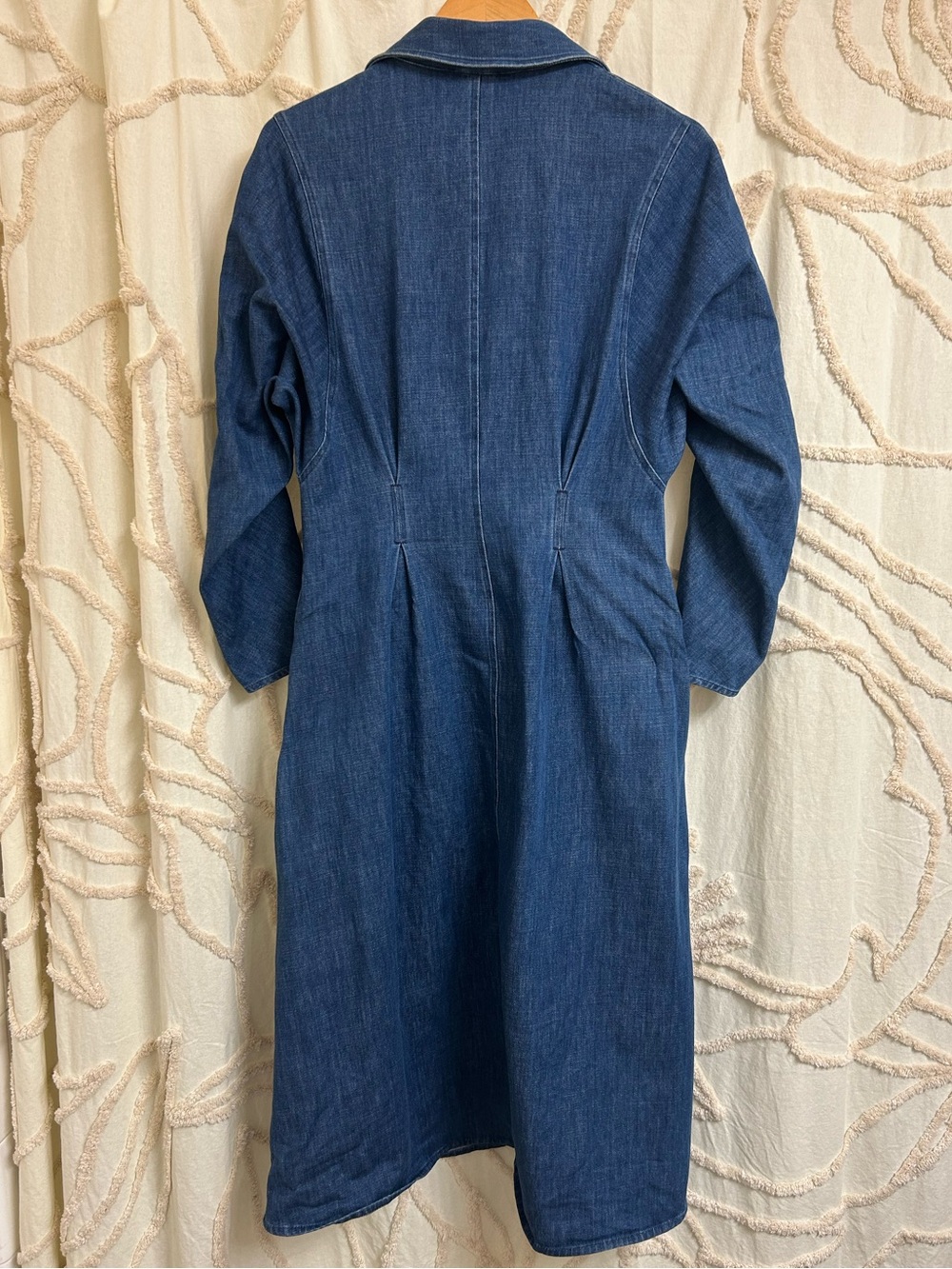 COS Half-Zip Denim Long Sleeve Mini Dress Size 8 - Picture 15 of 16